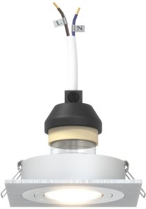 vidaXL Reflektory wpuszczane 12 sztuk Kwadrat GU10 Srebrny 91x91 mm 9