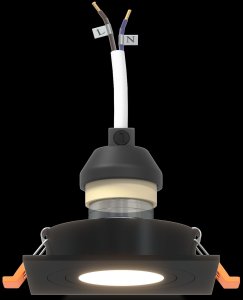 vidaXL Reflektory wpuszczane 12 szt. Kwadrat GU10 Czarny 91x91 mm 10