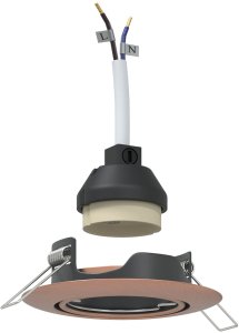 vidaXL Reflektory wpuszczane 24 szt. Okrągłe GU10 Miedziane 90 mm Stal 2
