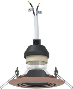 vidaXL Reflektory wpuszczane 24 szt. Okrągłe GU10 Miedziane 90 mm Stal 3