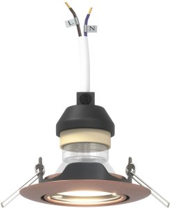 vidaXL Reflektory wpuszczane 24 szt. Okrągłe GU10 Miedziane 90 mm Stal 9