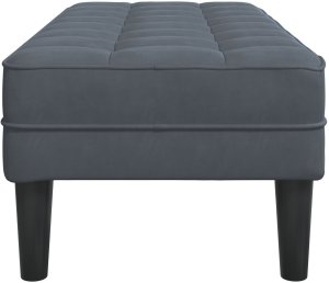 vidaXL Ciemnoszary Drewno Średni Trwała Tapicerowana Ławka 5