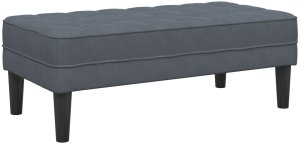 vidaXL Ciemnoszary Drewno Średni Trwała Tapicerowana Ławka 6