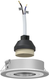 vidaXL Lampy wpuszczane 24 szt. Okrągły GU10 Srebrny 91 mm 2
