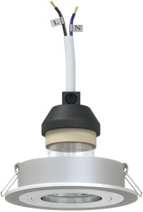 vidaXL Lampy wpuszczane 24 szt. Okrągły GU10 Srebrny 91 mm 3