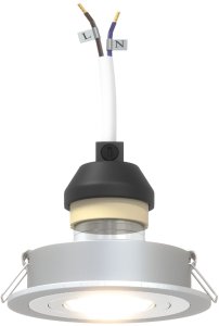 vidaXL Lampy wpuszczane 24 szt. Okrągły GU10 Srebrny 91 mm 9