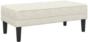 vidaXL ławka Kremowa 113 cm Aksamit 2