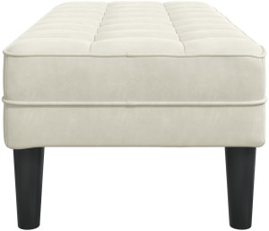 vidaXL ławka Kremowa 113 cm Aksamit 5