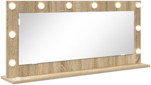 Lustro vidaXL Lustro toaletowe Dąb Sonoma Płyta wiórowa, Szkło 100 x 45 x 18 cm 2