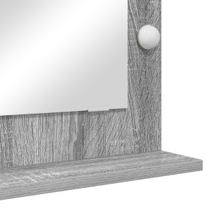 Lustro vidaXL Lustro Toaletowe Szare sonoma Płyta wiórowa, Szkło 70 x 50 x 18 cm 3