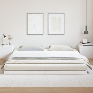 vidaXL Łóżko Z Platformą 200x210 cm z Litego Drewna Sosnowego 4