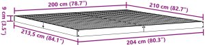 vidaXL Łóżko Z Platformą 200x210 cm z Litego Drewna Sosnowego 8