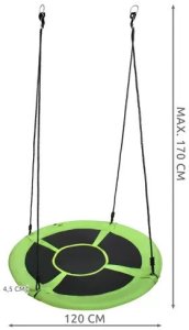 Huśtawka bocianie gniazdo 120cm zie-czar  Malatec 00023515 3