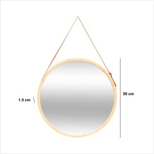 Lustro łazienkowe LOFT na pasku, Ø 50 cm 2