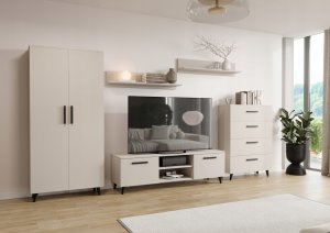 Meblościanka Nord 2 kaszmir/czarny zestaw mebli do salonu 2