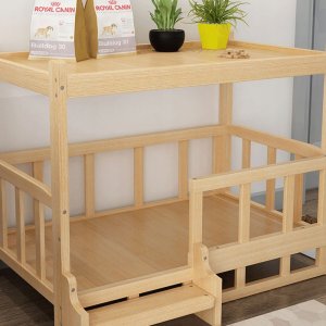 Szafka NOCNA POSŁANIE dla PSA KOTA Drewniana SCHODEK SYPIALNIA 75x50x65cm 3