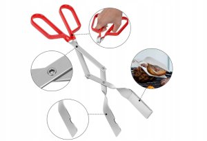 SZCZYPCE DO GRILLA Stal 430 NIERDZEWNA XXL 45cm 10