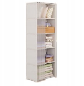 SZAFA Modułowa SKŁADANA Wieszak GARDEROBA na UBRANIA Metalowa 155x28x40 cm 12