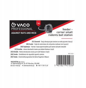 Karmnik stacja deratyzacyjna narożna na myszy VACO PRO 6
