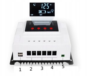 STEROWNIK Panel WIFI SOLARNY REGULATOR 12-48V 60A 6