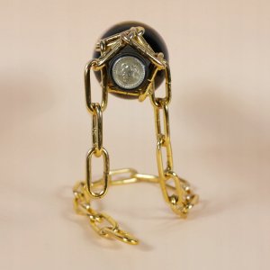 ITIMPORT Stojak na WINO ZŁOTY ŁAŃCUCH ALKOHOL BUTELKĘ STYLOWY 6