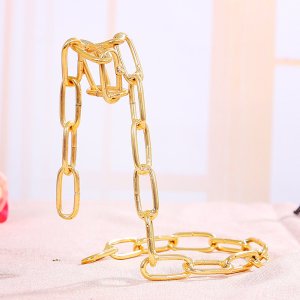 ITIMPORT Stojak na WINO ZŁOTY ŁAŃCUCH ALKOHOL BUTELKĘ STYLOWY 10