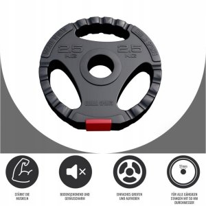 Obciążenie winylowe 2,5 kg z uchwytami 51 mm 5