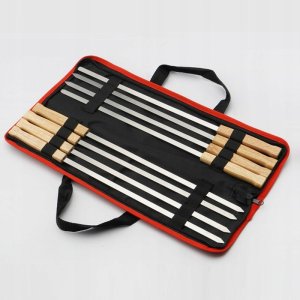 SZAMPURY Szpikulce GRILL 8szt TORBA Szaszłyki KEBAB Koobideh LITE DREWNO 4