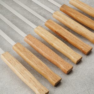 SZAMPURY Szpikulce GRILL 8szt TORBA Szaszłyki KEBAB Koobideh LITE DREWNO 5