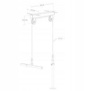 Wyciąg górny do sufitu ćwiczeń treningowy 200 kg 5