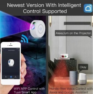 Projektor GWIAZD SMART Google TUYA MGŁAWICE LASER 16