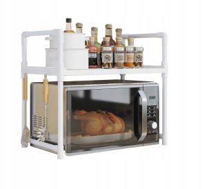PÓŁKA KUCHENNA pod mikrofalówkę SZAFKA ORGANIZER BIAŁA 2poziomy 48cm REGAŁ 1