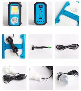 POWERBANK Panel SOLAR KEMPINGOWY Zestaw ŻARÓWKI XL 8