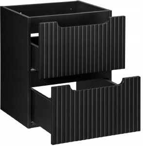 CZARNA szafka łazienkowa NOVA BLACK 82-50 2S z umywalką i blatem 50 cm 3