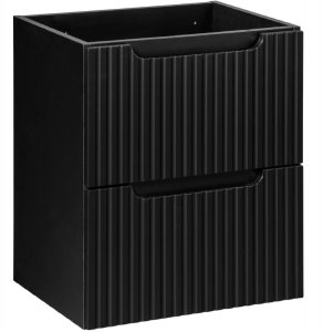 CZARNA szafka łazienkowa z umywalką 50 cm NOVA BLACK 82-50 z szufladami 2
