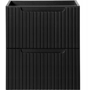 CZARNA szafka łazienkowa z umywalką 50 cm NOVA BLACK 82-50 z szufladami 3