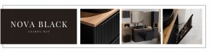 CZARNA szafka łazienkowa NOVA BLACK 82-50 z umywalką i blatem OAK 50 cm 16