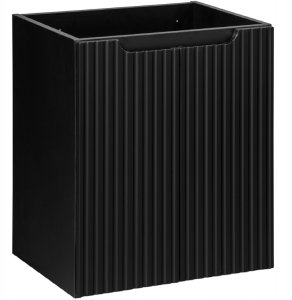 CZARNA szafka łazienkowa z umywalką 50 cm NOVA BLACK 82-50 RYFLOWANY front 2