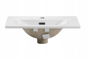 CZARNA szafka łazienkowa z umywalką 50 cm NOVA BLACK 82-50 RYFLOWANY front 8