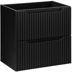 CZARNA szafka łazienkowa z umywalką 60 cm NOVA BLACK 82-60 z szufladami 2