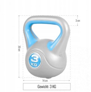 3 kg kettlebell kula kettle hantel Gorilla Sports 6