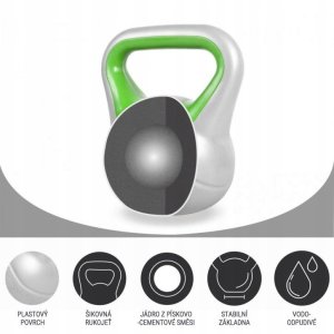 Kettlebell Gorilla Sports bitumiczny 16 kg 6