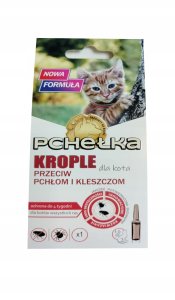 PCHEŁKA KROPLE DLA KOTA 1,0ml PRZECIW     PCHŁOM I KLESZCZOM 1
