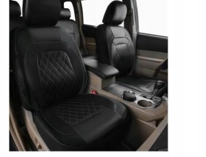 POKROWCE NA FOTELE Samochodowe EKOSKÓRA CZARNE Eleganckie UNIWERSALNE 5szt 2