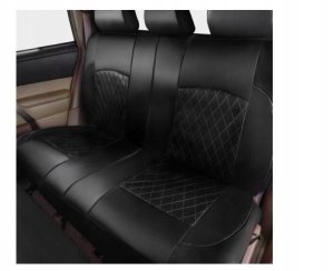 POKROWCE NA FOTELE Samochodowe EKOSKÓRA CZARNE Eleganckie UNIWERSALNE 5szt 3