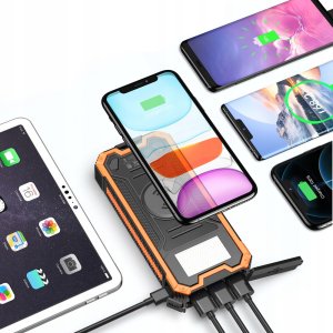 POWERBANK SOLARNY 4xUSB 20000mAh 20W INDUKCJA IP65 2