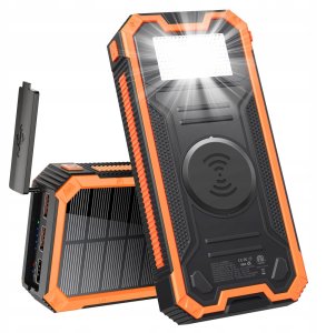 POWERBANK SOLARNY 4xUSB 20000mAh 20W INDUKCJA IP65 3