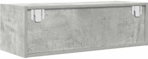 vidaXL Szafka RTV Betonowa Szara 80x31x25,5 cm Drewno klejone 8