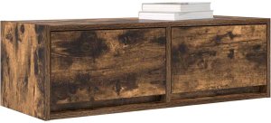 vidaXL Szafka RTV Dąb wędzony 80x31x25,5 cm Drewno klejone 4