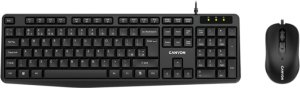 CANYON Zestaw klawiatura i mysz SET-1 EN Przewodowy Czarny 1